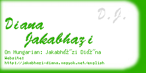 diana jakabhazi business card